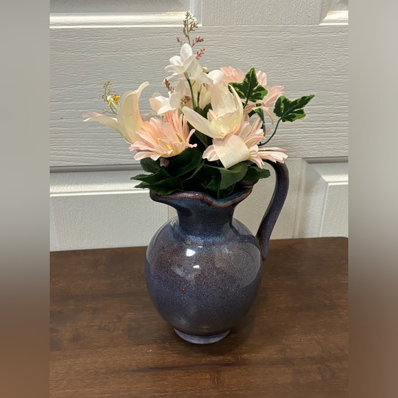 Studio Pottery Vase Glazed Violet Purple Decorative Pitcher. - Picture 4 of 5